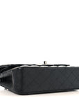 Iridescent Caviar Quilted Small Double Flap Black