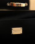 Satin Small Marlene Chain Clutch Black