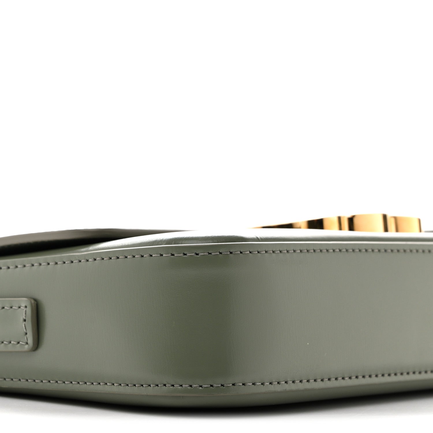 Shiny Calfskin Triomphe Shoulder Bag Celadon
