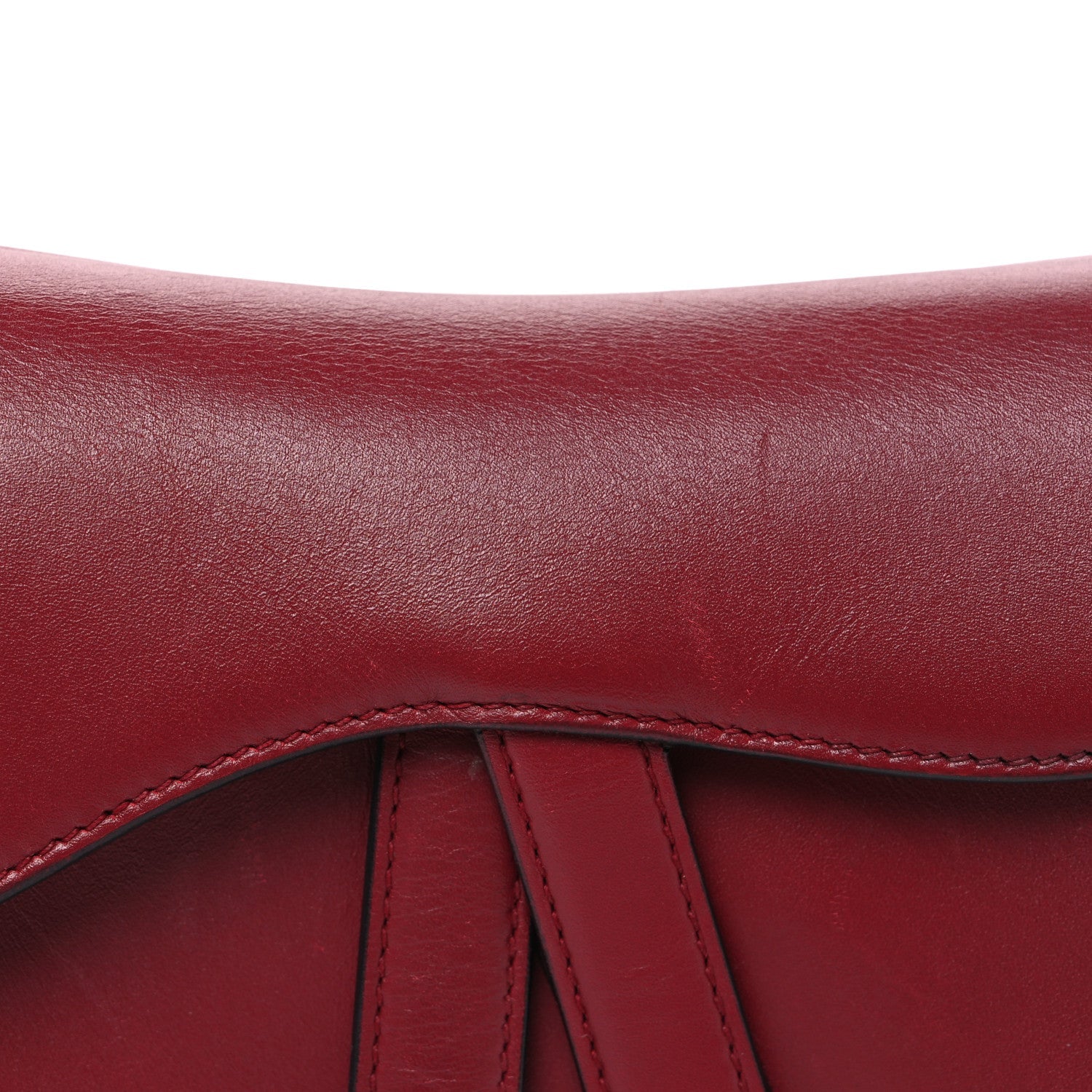 Calfskin Mini Saddle Bag Red