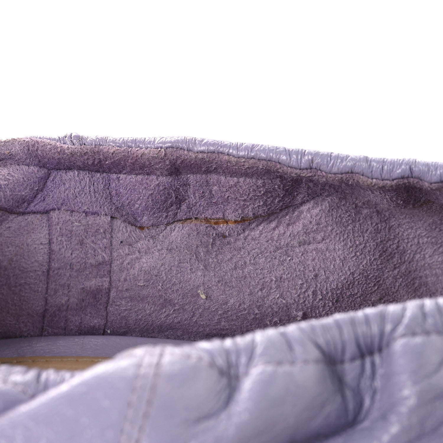 Crushed Nappa Glitter Plexiglass Almond Pumps 40 Lilac