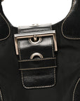 Tessuto Nylon Moon Shoulder Bag Black