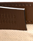 GG Supreme Monogram Azalea Calfskin Mini Horsebit 1955 Foldover Top Handle Bag Beige Ebony Brown Sugar