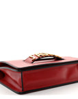 Calfskin J'AD1OR Chain Flap Bag Red