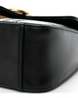 Calfskin Matelasse Mini GG Marmont Top Handle Shoulder Bag Black