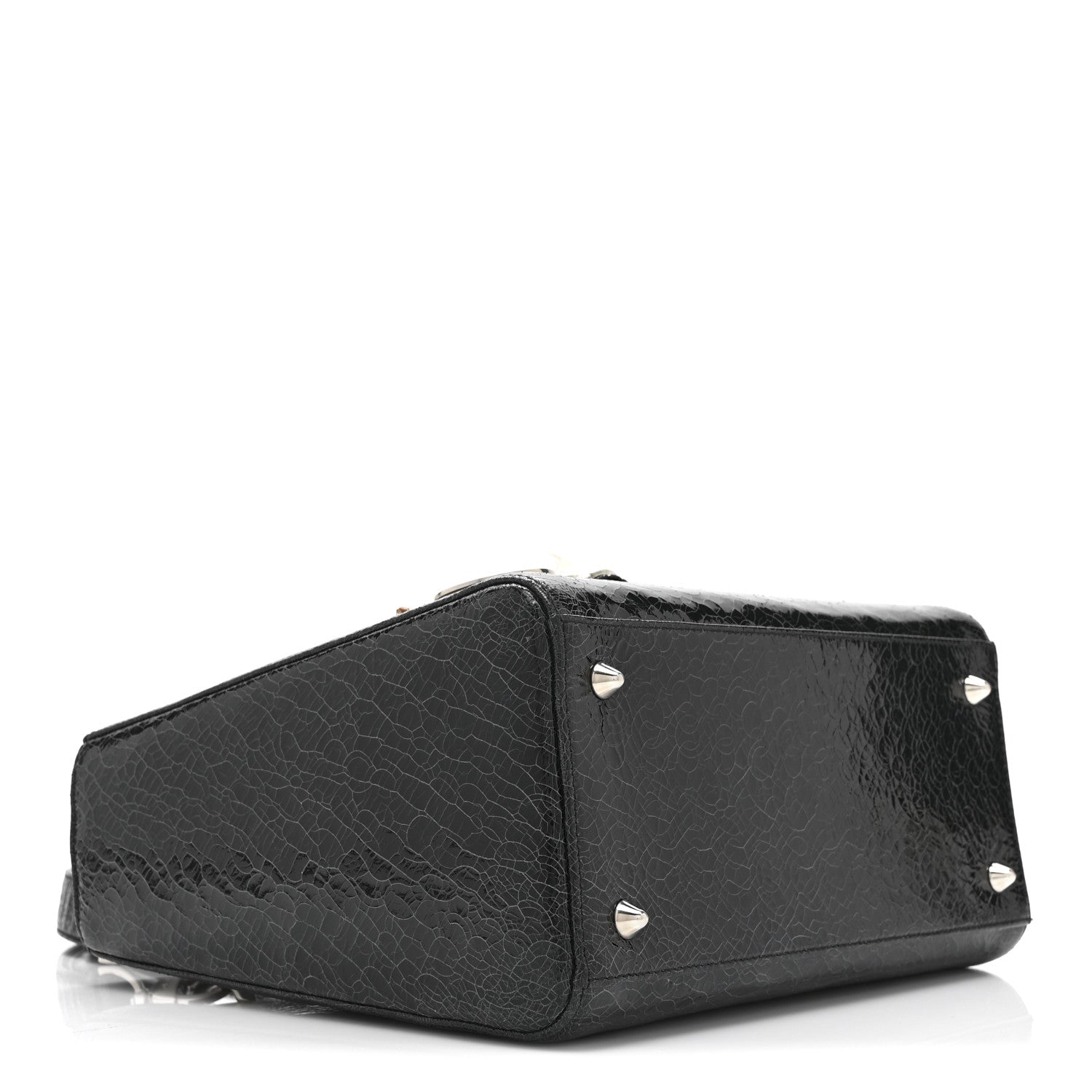 Ceramic Effect Deerskin Jeweled Swan Lady D1OR Black