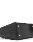 Ceramic Effect Deerskin Jeweled Swan Lady D1OR Black