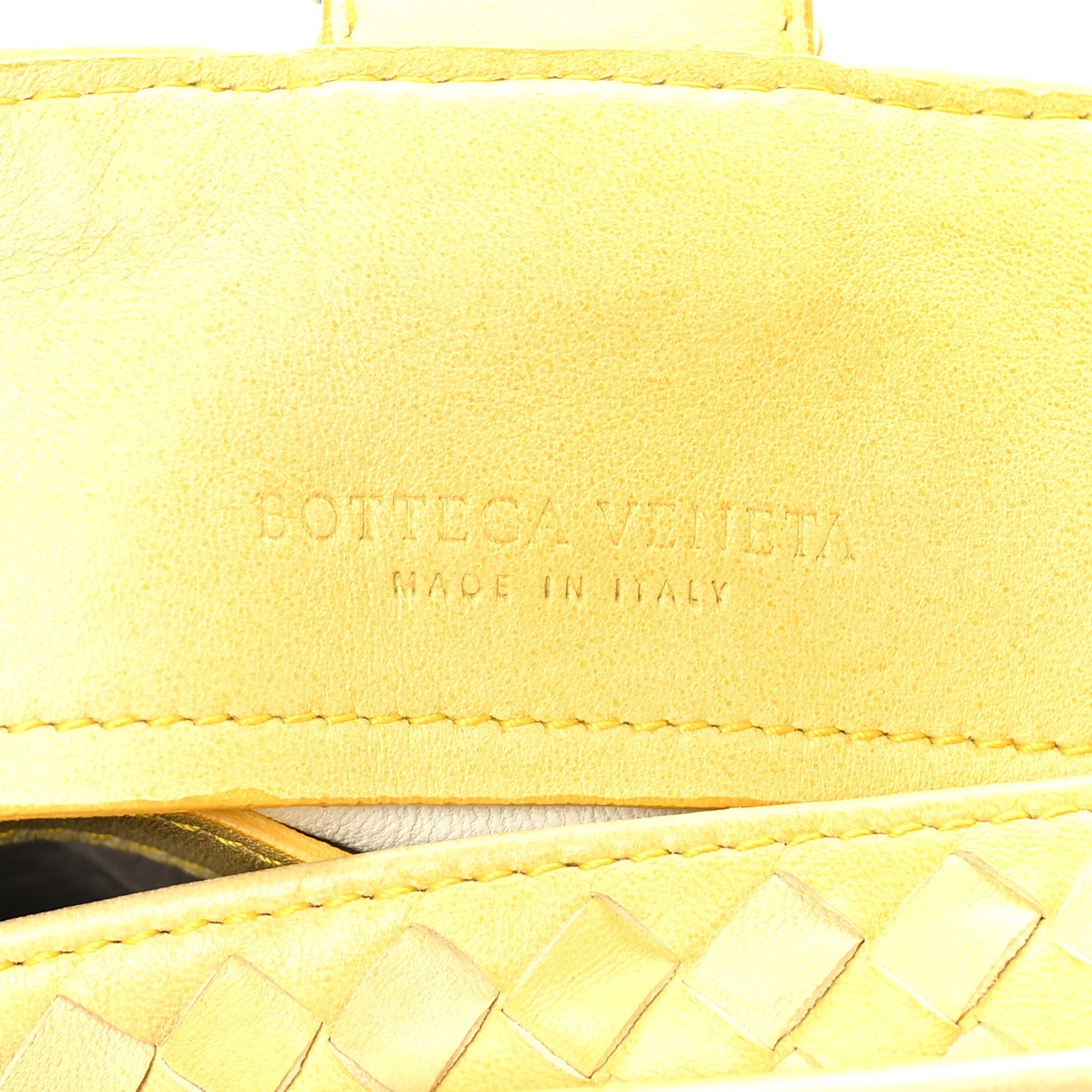 Nappa Intrecciato Nuance Bucket Ombre Tote Yellow