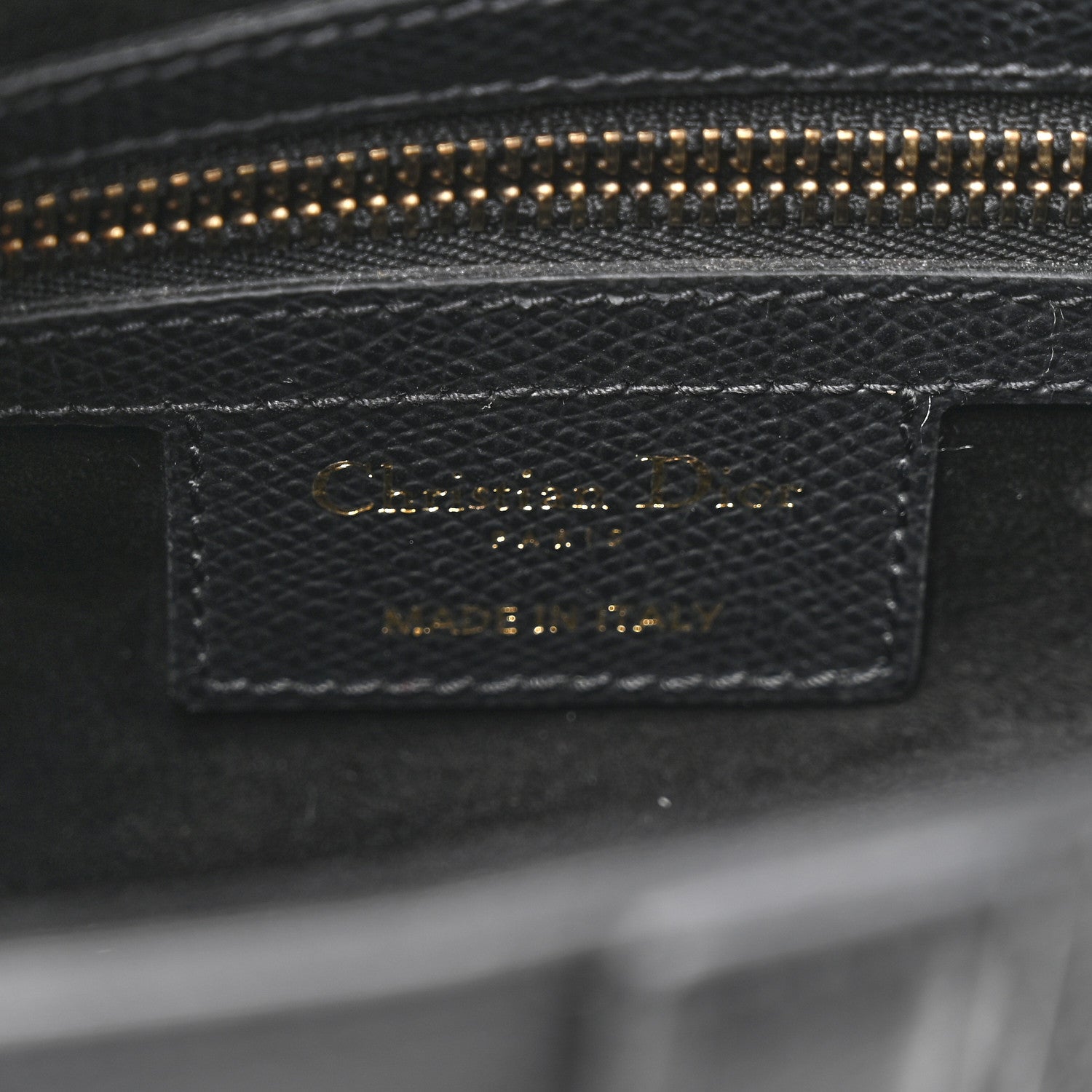 Grained Calfskin Saddle Bag Black