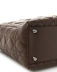 Lambskin Cannage Large Lady D1OR Brown