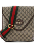 GG Supreme Monogram Web Medium Neo Vintage Flap Messenger Bag Beige New Acero