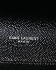 Grain De Poudre Matelasse Chevron Monogram Envelope Clutch Black