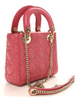 Lambskin Cannage Mini Lady D1OR Pink