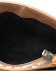 Calfskin Y Quilted Monogram Small Loulou Chain Satchel Dark Beige
