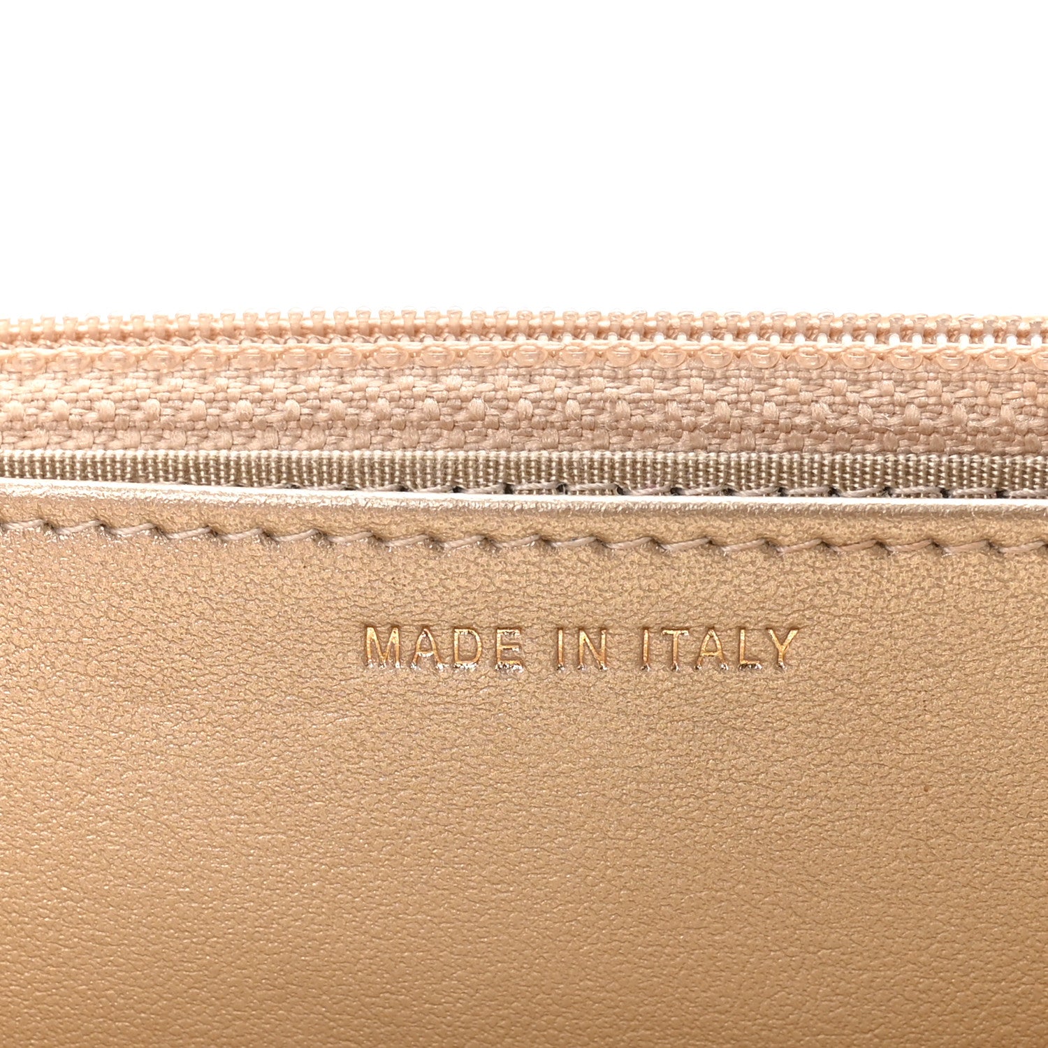 Metallic Lambskin Quilted Trendy CC Wallet On Chain WOC Gold