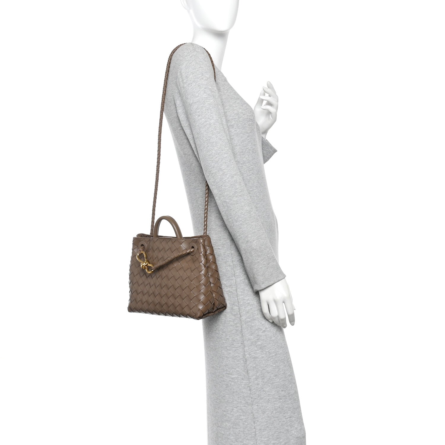 Nappa Intrecciato Small Andiamo Shoulder Bag Pinecone