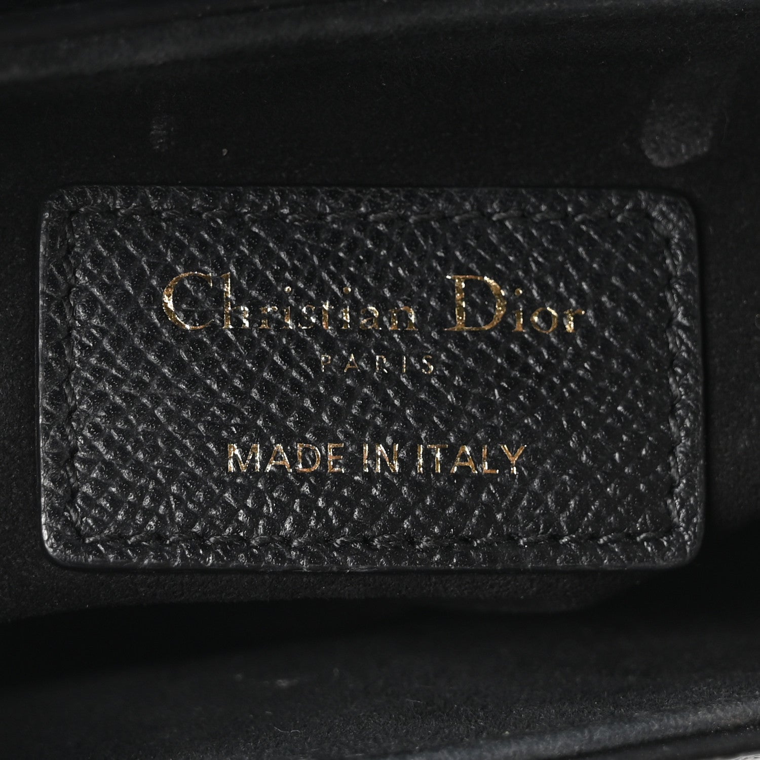 Grained Calfskin Mini Saddle Bag With Strap Black