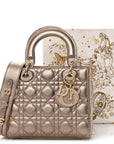 Metallic Lambskin Cannage Small My ABCD1OR Lady D1OR Gold