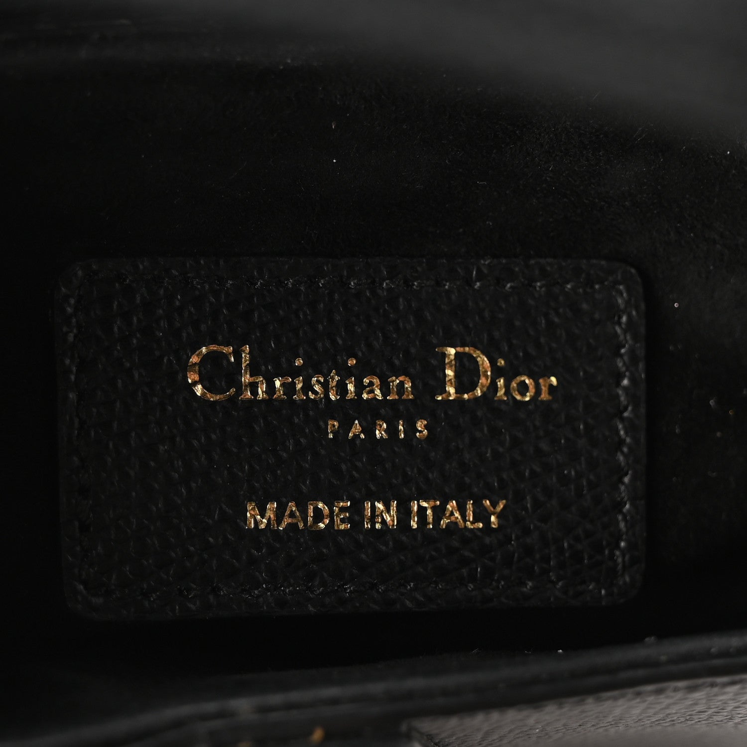 Grained Calfskin Mini Saddle Bag Black
