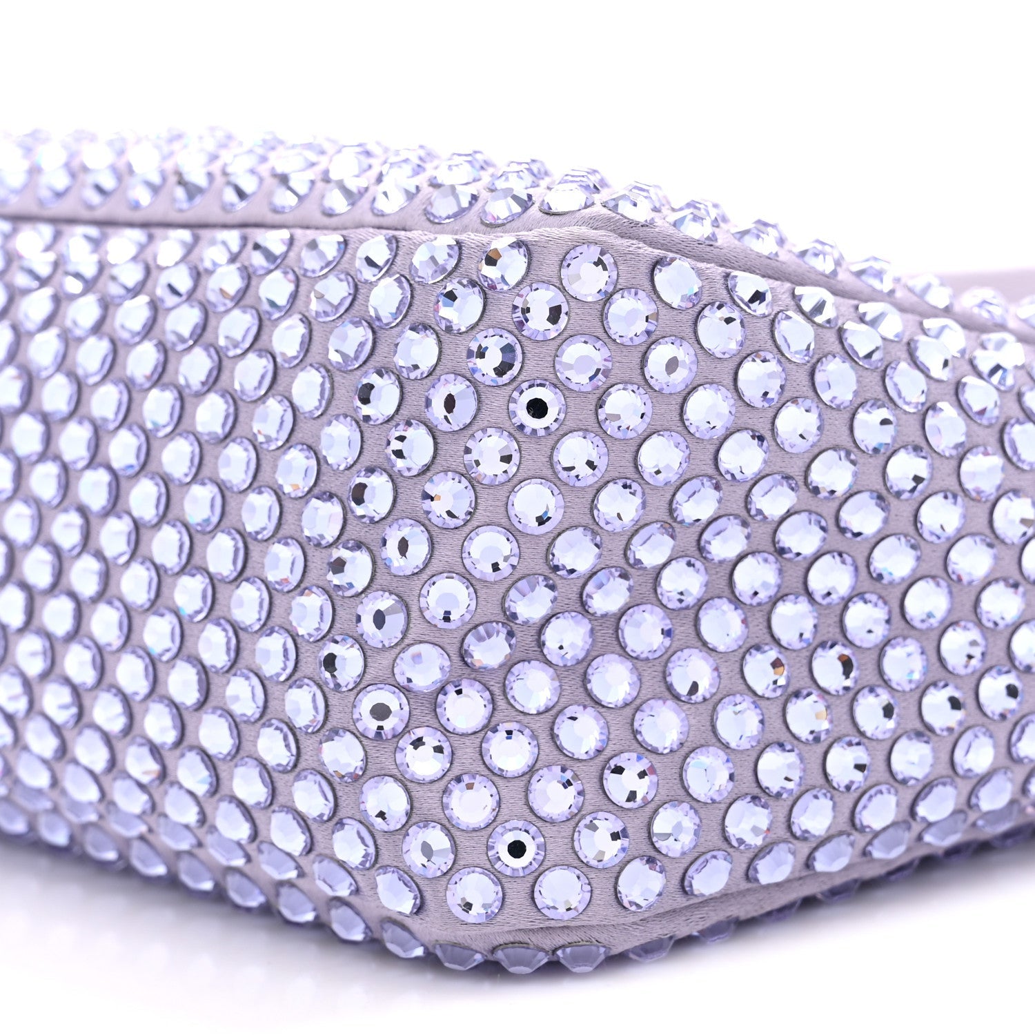 Satin Crystal Mini Re-Edition 2000 Bag Glicine
