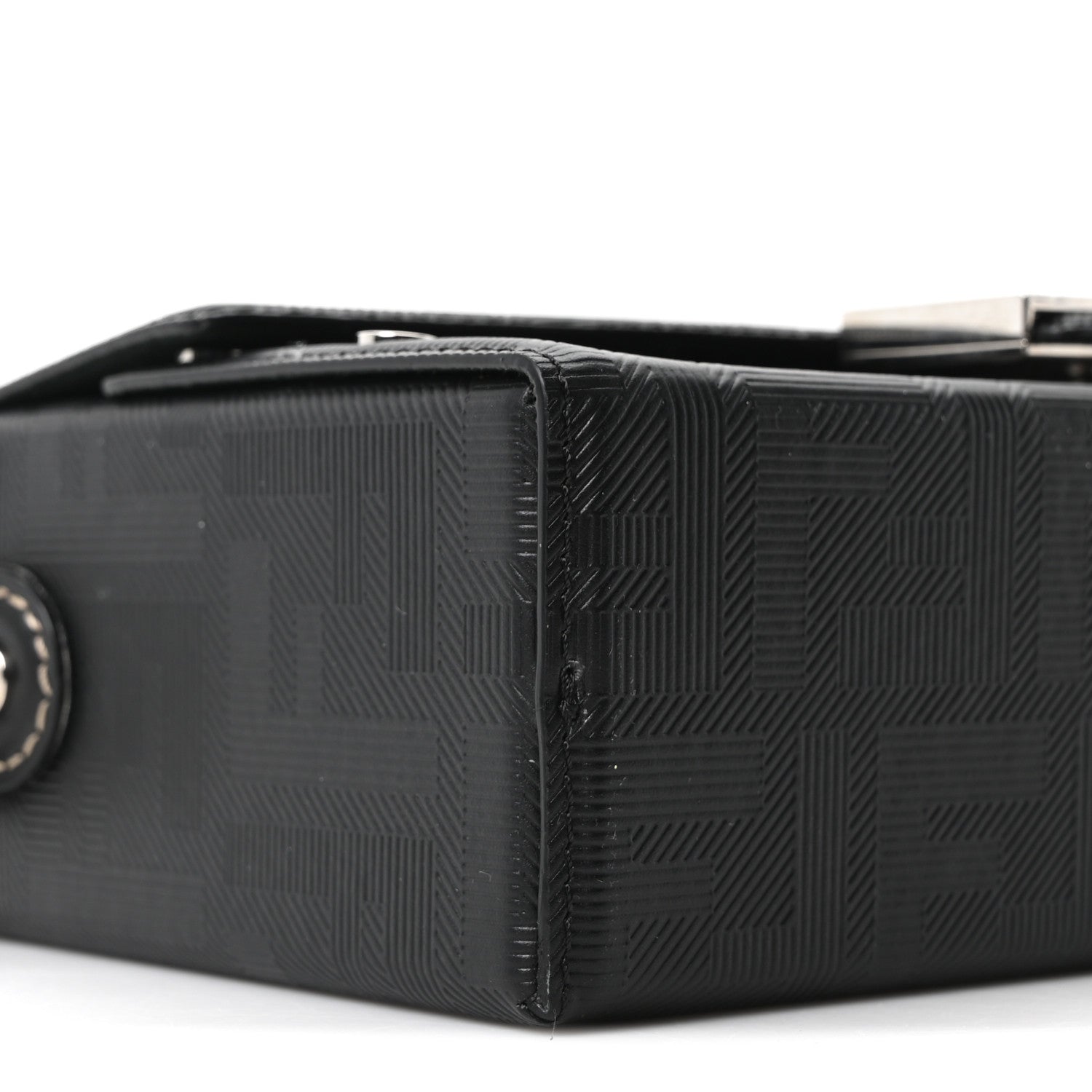 Vitello King FF Lines Embossed Baguette Soft Trunk Black