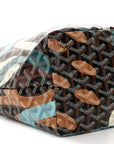 Goyardine Saint Louis Lettres Camouflage PM Black Blue