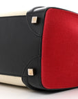 Canvas Smooth Calfskin Micro Tri-Color Luggage Carmin