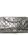 Metallic Aged Calfskin Quilted 2.55 Reissue 227 Flap Vert Fonce