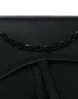 Ultra Matte Calfskin Saddle Chain Wallet Pouch Black