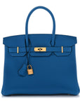 Togo Birkin 30 Bleu Zanzibar
