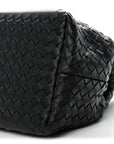 Nappa Intrecciato Perforated Small Cesta Tote Black Multicolor