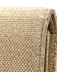 Metallic Canvas Woven Small Classic Monogram Kate Tassel Chain Wallet Gold