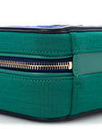 Jersey Quilted Small CC Filigree Vanity Case Blue Green