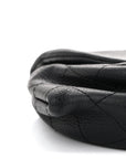 Lambskin Half Moon Wallet On Chain WOC Black