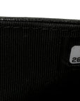 Lambskin Chevron Quilted Wallet On Chain WOC Black