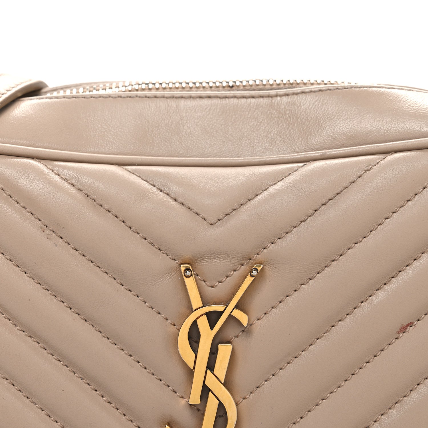 Calfskin Matelasse Monogram Lou Camera Bag Dark Beige