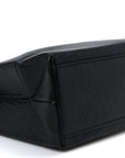 Calfskin Logo XXS Shopping Tote Black