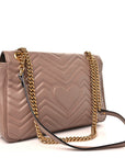 Calfskin Matelasse Medium GG Marmont Shoulder Bag Porcelain Rose