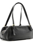 Lambskin Tag Bowling Bag Black