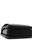 Lambskin Quilted Small Trendy CC Dual Handle Flap Bag Black