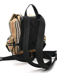 Nylon Vintage Check Medium Rucksack Backpack Antique Yellow