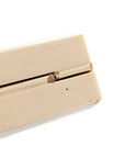 Patent Calfskin Boy Minaudiere White