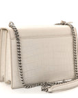 Calfskin Crocodile Embossed Medium Monogram Sunset Blanc Vintage
