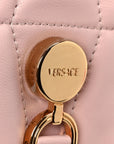 Lambskin Quilted Mini Kleio Crossbody Bag Light Pink
