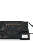 Agneau Giant 12 Rose Gold Hardware Envelope Clutch Anthracite