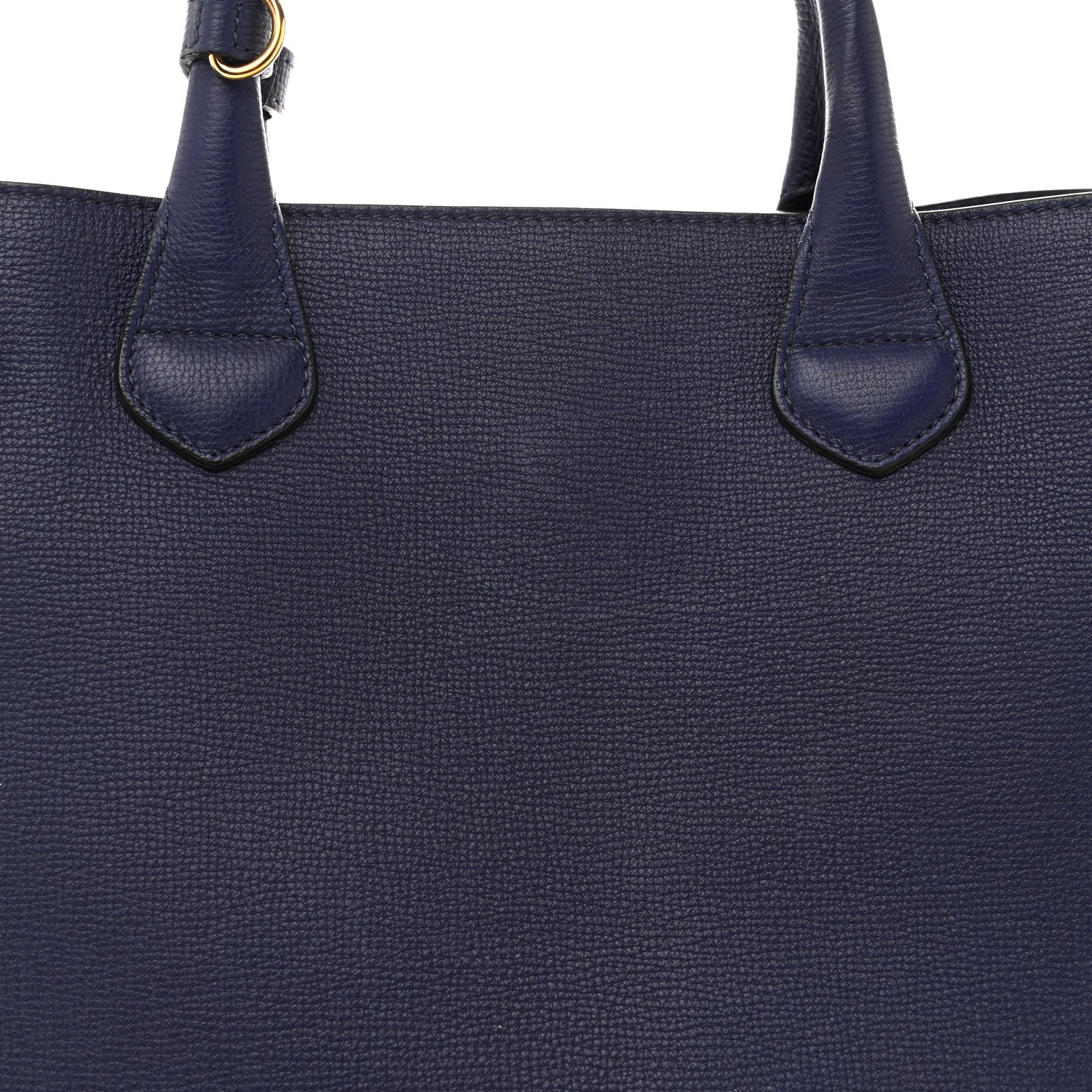 Derby Calfskin House Check Medium Banner Tote Ink Blue