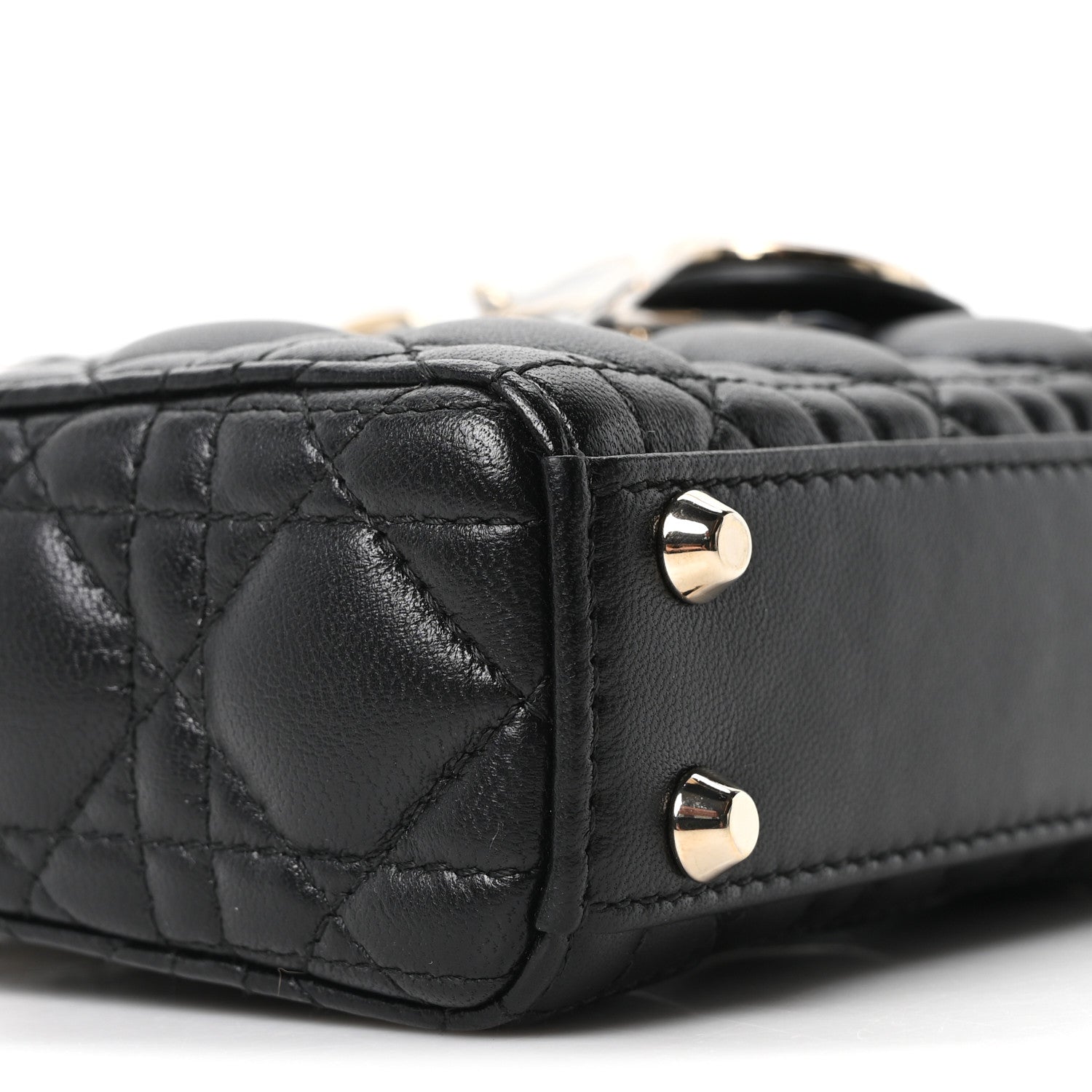 Lambskin Cannage Micro Lady D1OR Black