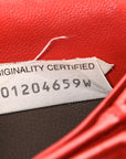 Nappa Intrecciato Continental Wallet on Chain Red