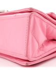 Crushed Calfskin Quilted Small Crush Chain Bag Sweet Pink