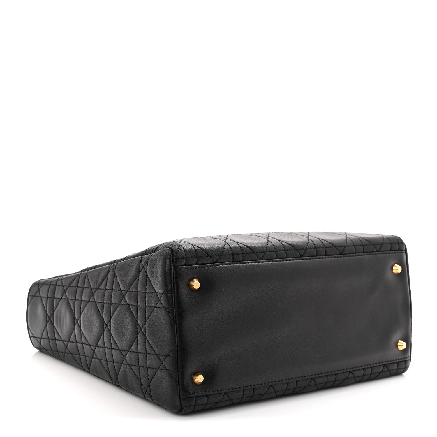 Lambskin Cannage Medium Lady D1OR Black